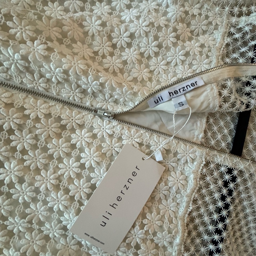 ULI herzner white dress size S NWT